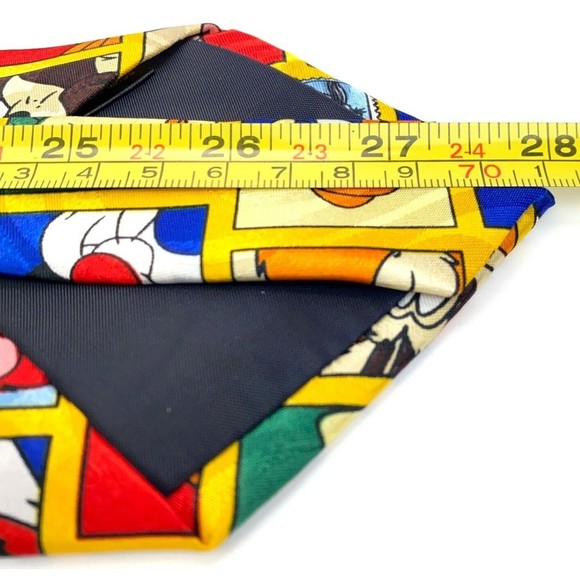LOONEY TUNES Tie Daffy Duck Bugs Bunny Teetwy Silvester Marvin Taz Silk Necktie - Picture 10 of 11